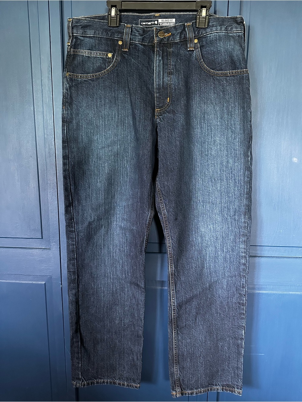 Carhartt Men's Indigo Straight-Leg Jeans